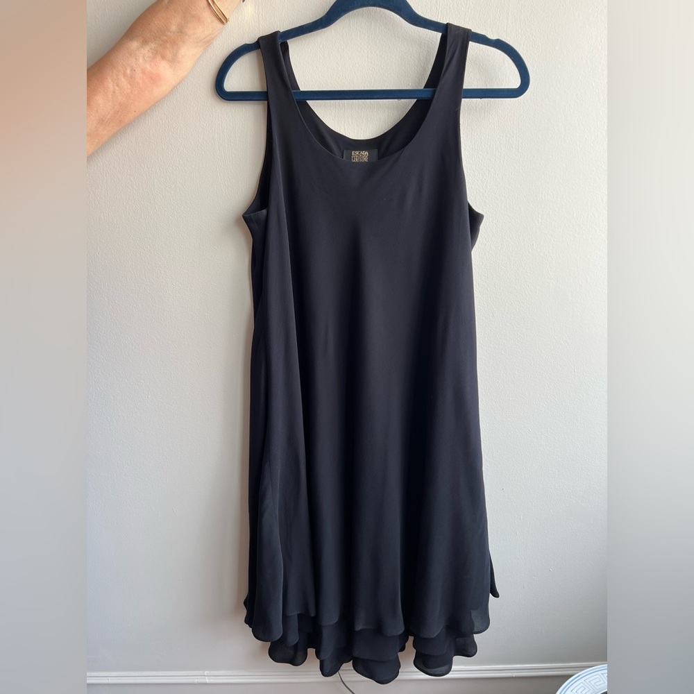 Escada Couture Silk Layered A Line Dress, 38 (8)
